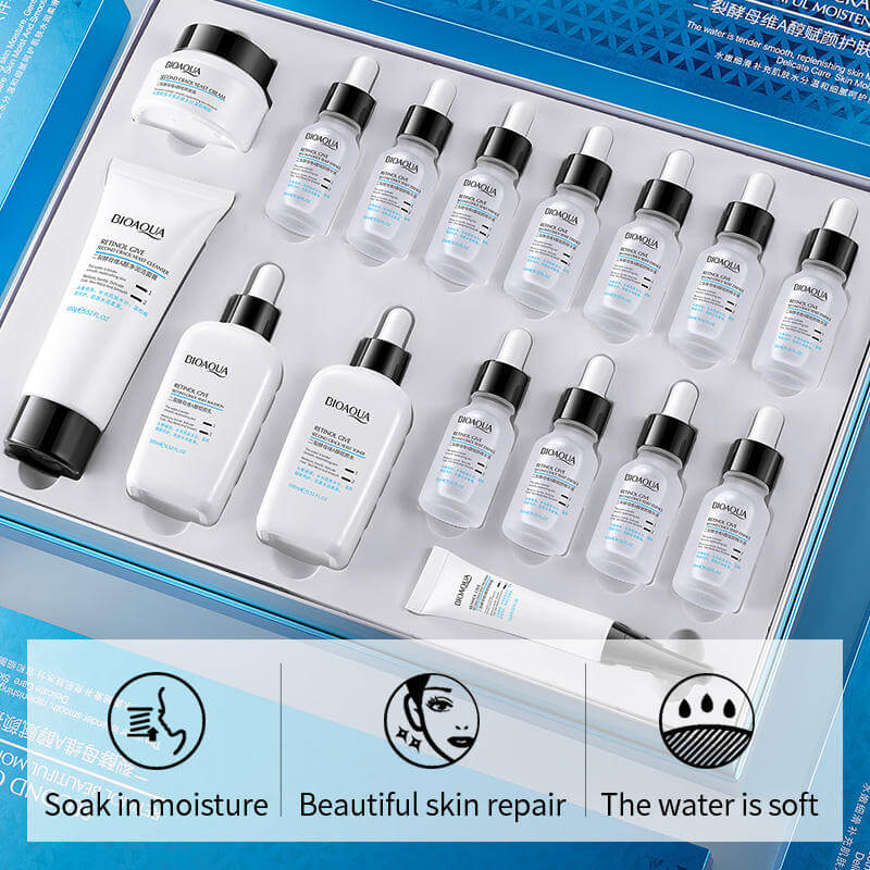 (BQY71984) Organic Vitamin A Facial Whitening Hydrating Skincare Set 16pcs
