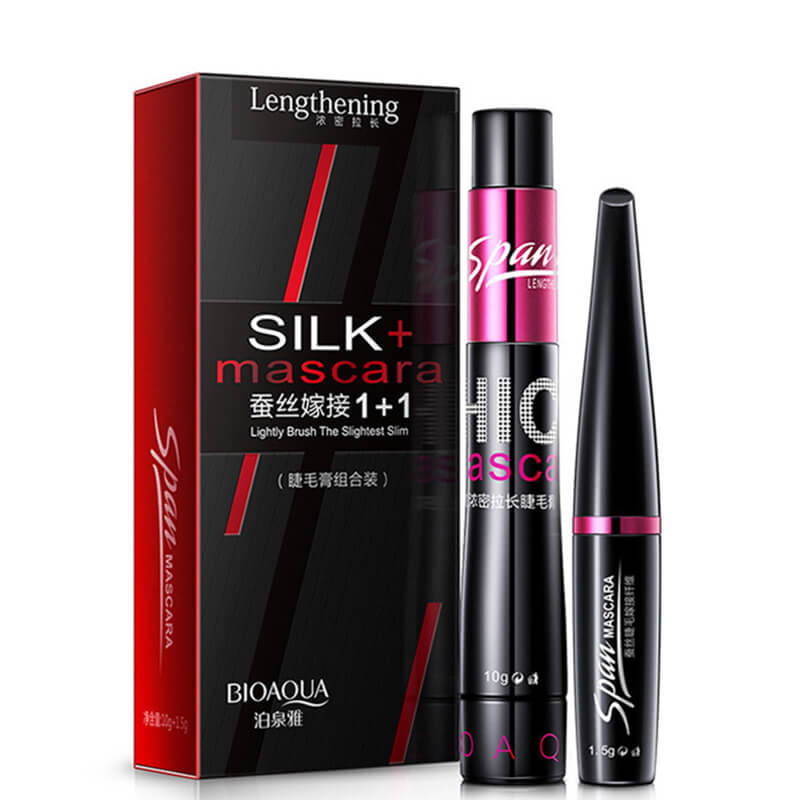 Black Lengthening Silk + Mascara 1+1 Eyelash Makeup Set