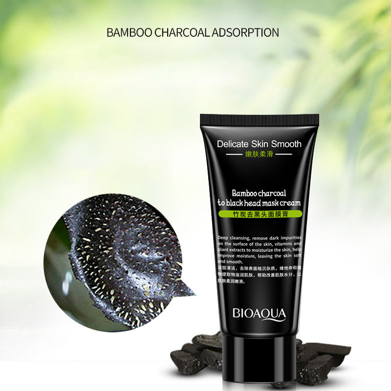 (BQY5662) Activated Blackhead Removal Bamboo Charcoal Black Facial Mask
