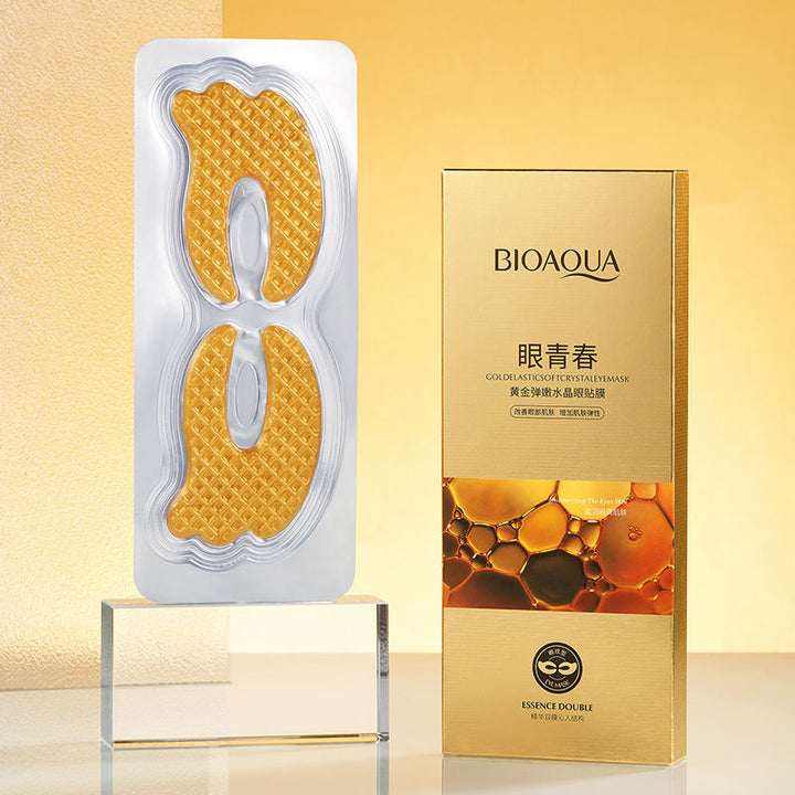 Goldene elastische weiche Kristall-Augenpads