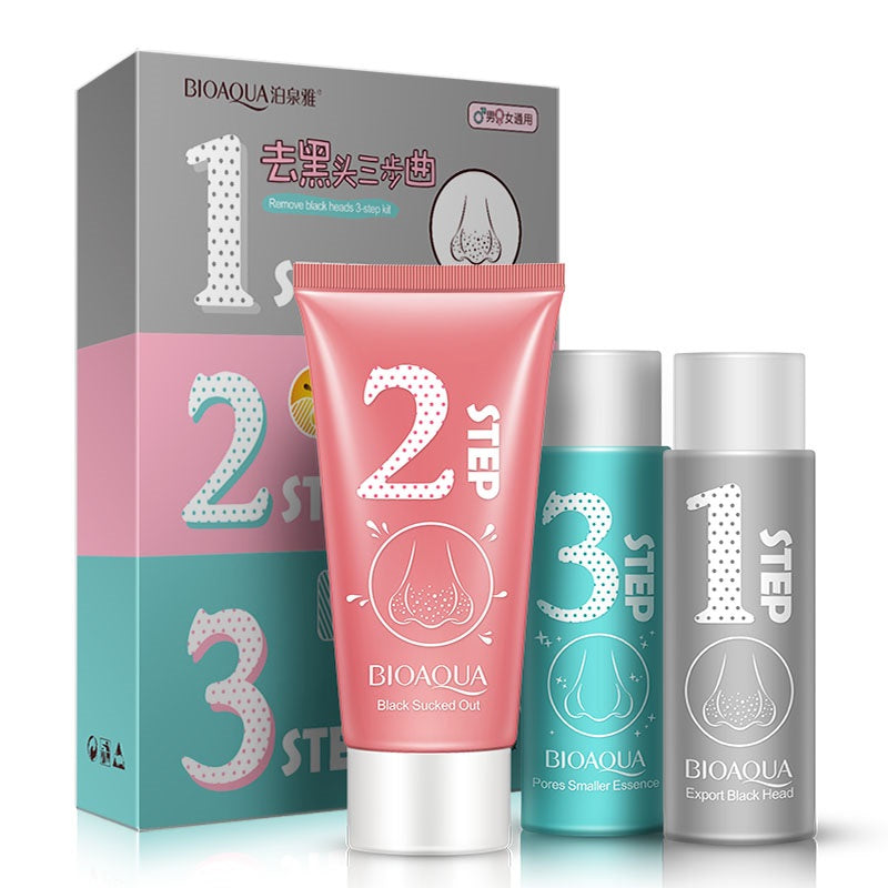 (00BQY0092) 3 Steps Nose Blackhead Removal Liquid Essence Set