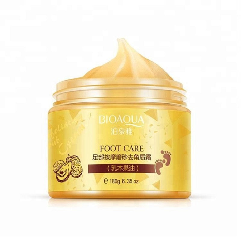 Crème exfoliante massage pieds au beurre de karité