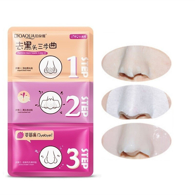 3 Step Pig Nose Blackhead Acne Remover Mask - BIOAQUA® OFFICIAL STORE