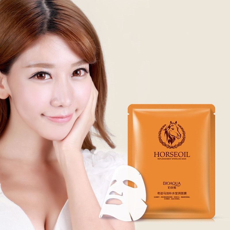 (BQY1051) Horse oil Facial Mask