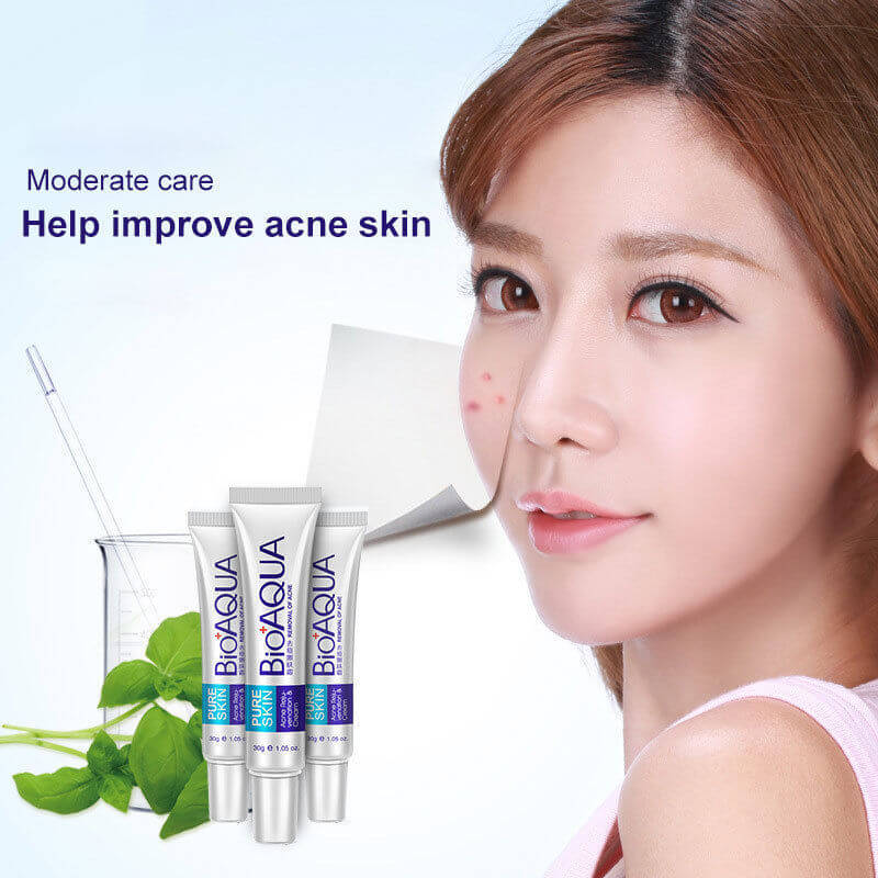 PURE SKIN Acne Scar Removal Rejuvenation Cream + Moisturizing Mask - BIOAQUA® OFFICIAL STORE