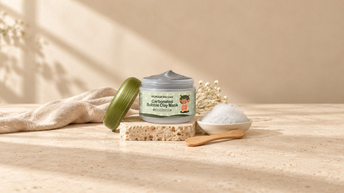 Masker yang Seru Banget -- Masker Lumpur Gelembung Karbonasi BIOAQUA untuk Kulit Bersih, Pembersihan Mendalam, dan Nutrisi