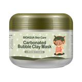 Mascarilla facial de arcilla con burbujas carbonatadas