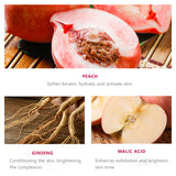 Crema exfoliante de durazno