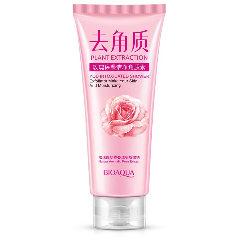 (BQY6313) Rose Moisturizing Exfoliat Facial Scrub Deep Clean Skin Care