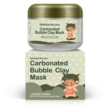 Mascarilla facial de arcilla con burbujas carbonatadas