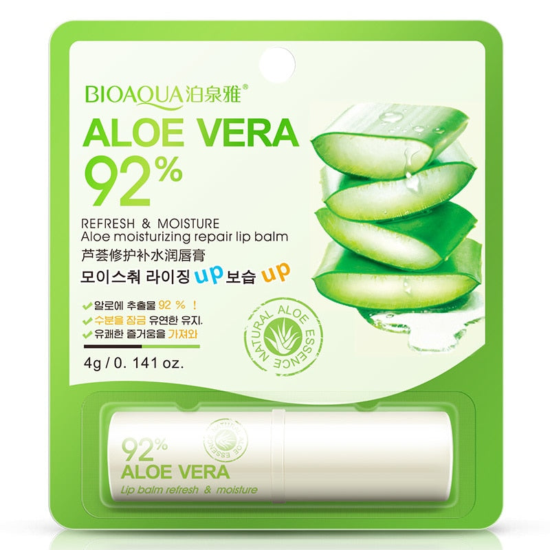 92% Natural Aloe Vera Gel Lip Balm - Moisturizing & Repair Lip Wrinkles Lipsticks - BIOAQUA® OFFICIAL STORE