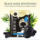 Máscara facial preta com ácido hialurônico