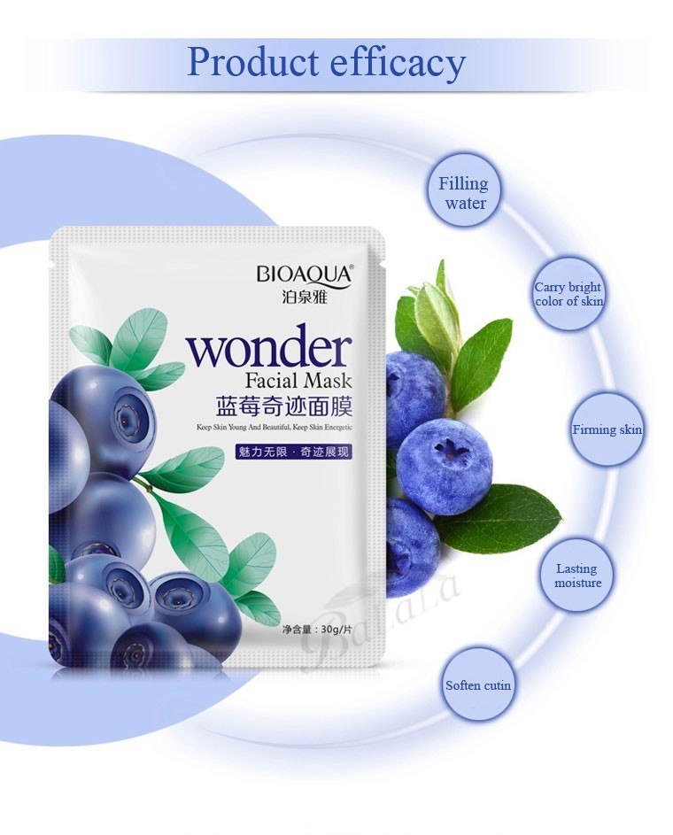 (BQY0184) None-Natural Blueberry Wonder Facial Mask