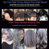 Cera de arcilla color gris plateado para el cabello