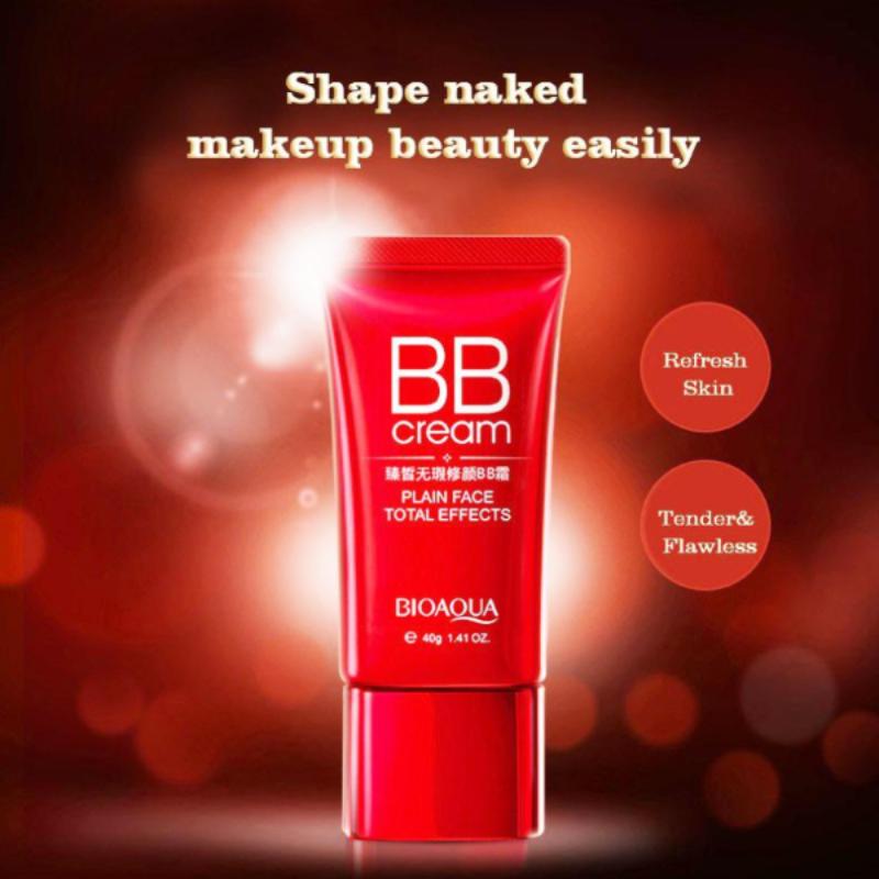 (00BQY9964) Red Plain Face BB Cream Base Makeup