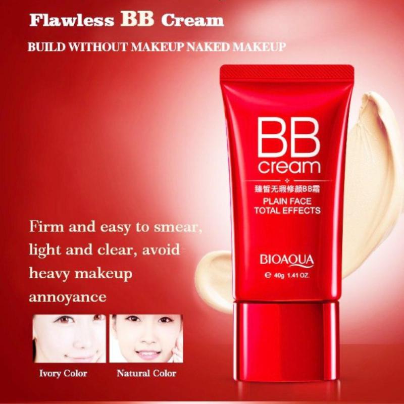 (00BQY9964) Red Plain Face BB Cream Base Makeup
