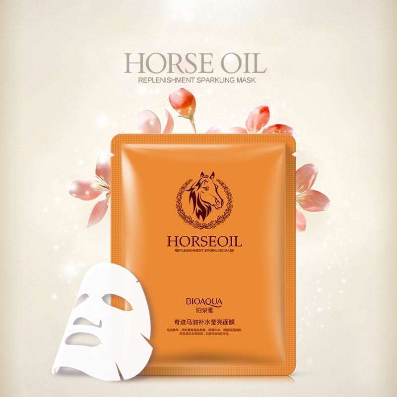 (BQY1051) Horse oil Facial Mask