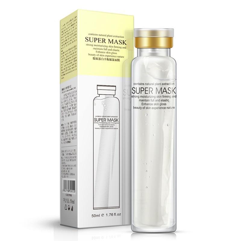 Máscara facial super spa hidratante com luminosidade em frasco