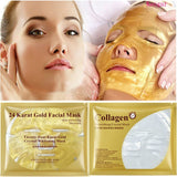 Gold-Gesichtsmaske mit Kollagen und pflegenden Kristallen
