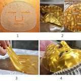 Gold-Gesichtsmaske mit Kollagen und pflegenden Kristallen