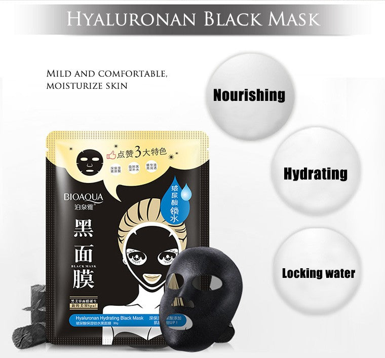 (BQY0573) Hyaluronic Hydrating Black Facial Mask