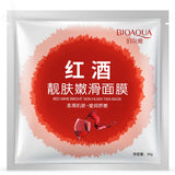 Máscara facial com 8 opções (Leite / Seda / Baba de caracol / Vinho tinto / Aloe vera / Laranja / Algas marinhas)