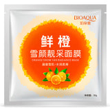 Máscara facial com 8 opções (Leite / Seda / Baba de caracol / Vinho tinto / Aloe vera / Laranja / Algas marinhas)