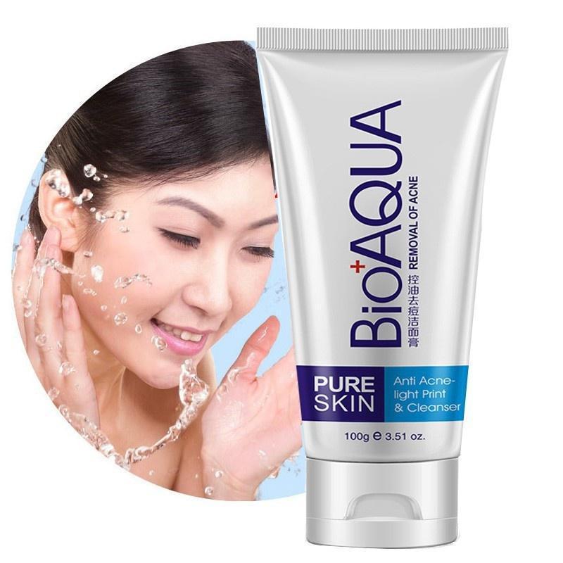 PURE SKIN Anti Acne Light Print Cleanser Removal Of Acne - BIOAQUA® OFFICIAL STORE
