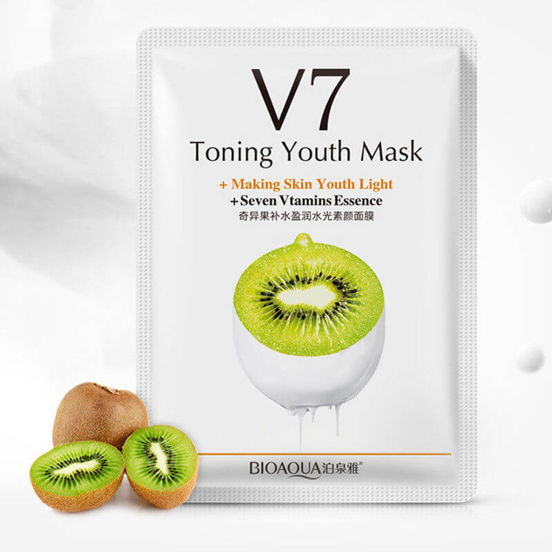 V7 Toning Youth Seven Vitamins Essence Facical Mask - Orange/ Apple/ Kiwi/ Strawberry - BIOAQUA® OFFICIAL STORE